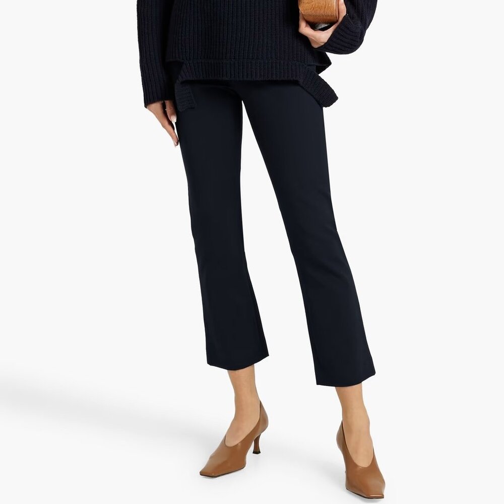 VINCE CROPPED CREPE BOOTCUT PANTS SIZE M
